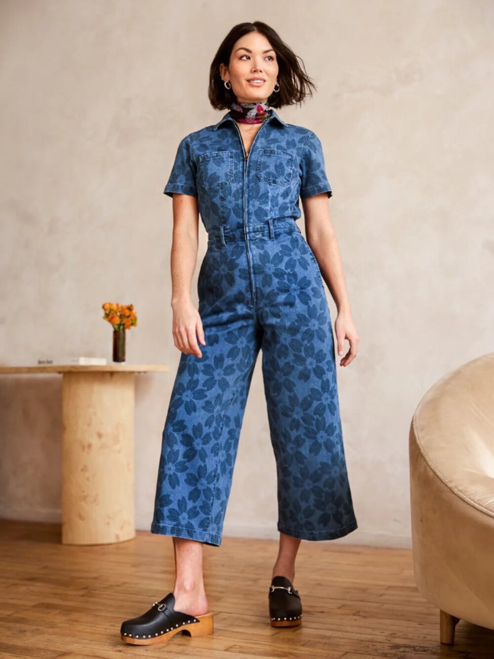 Mixed by Nasrin Quincy Jumpsuit in Sakura Denim M